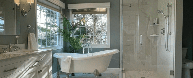 Bathroom With Stylish Tub